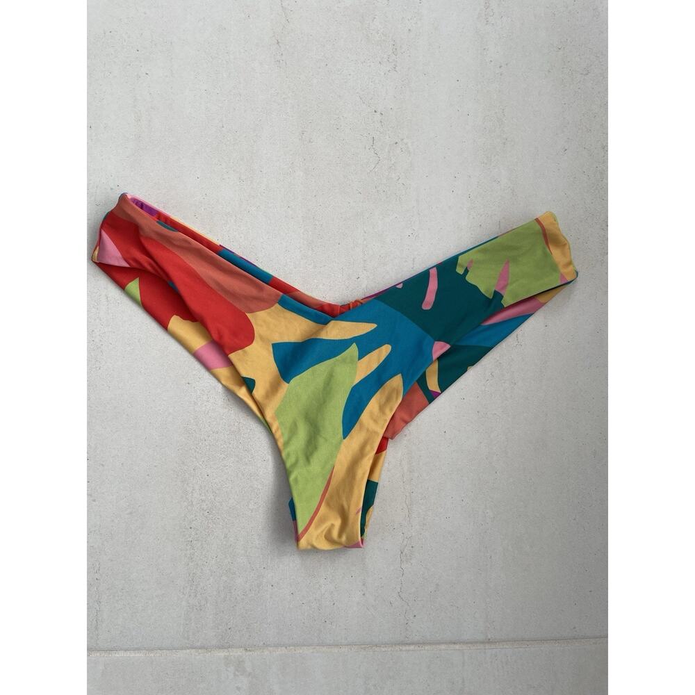 L Space Swim Bikini Bottom Cheeky Print Swimwear Beach Summer
